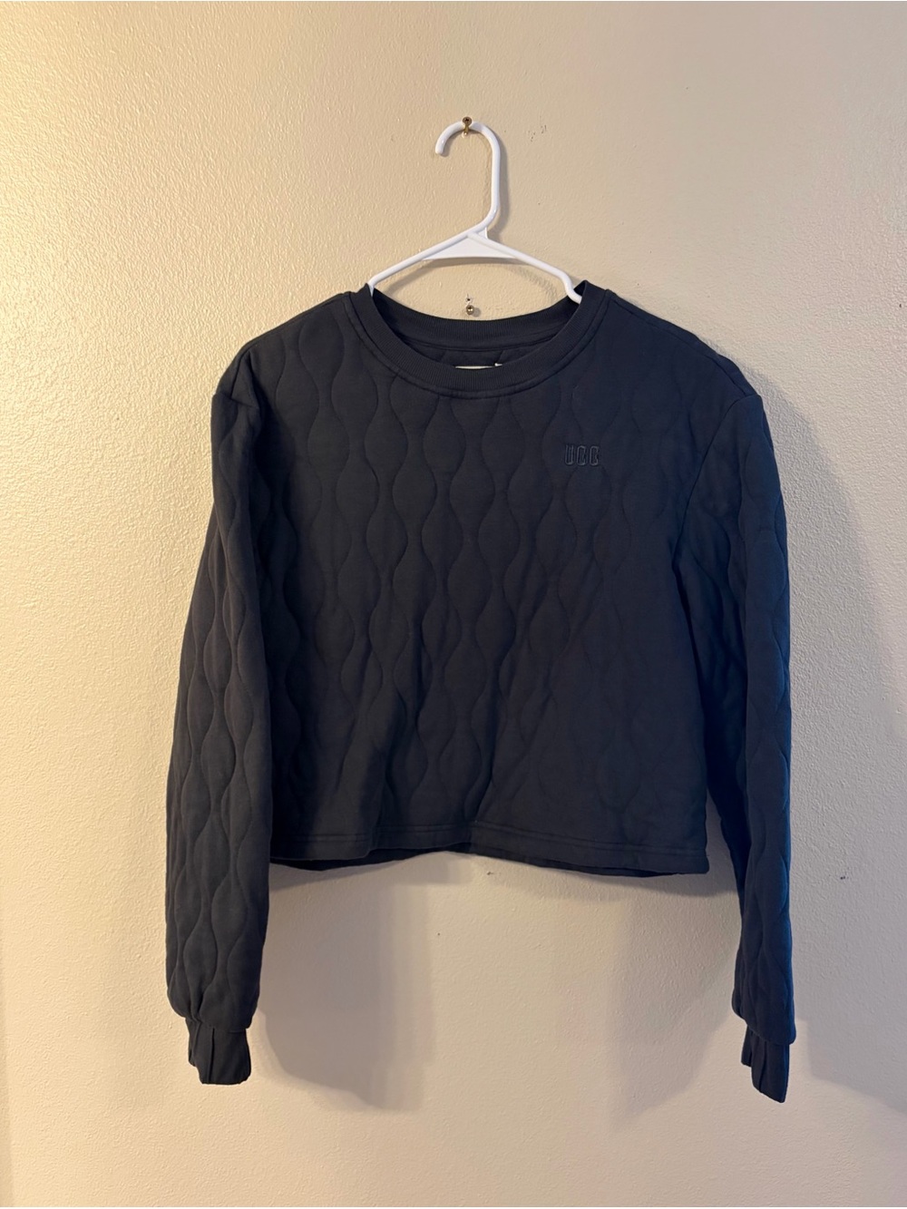 UGG Black Quilted Crewneck Sweatshirt